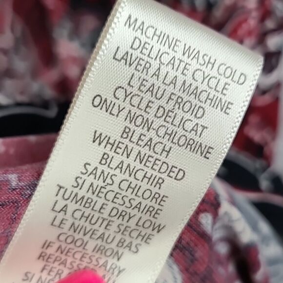 Max Studio Red Pleated Floral-Print Fit & Flare Jersey Knit Knee Length Dress - Picture 7 of 9